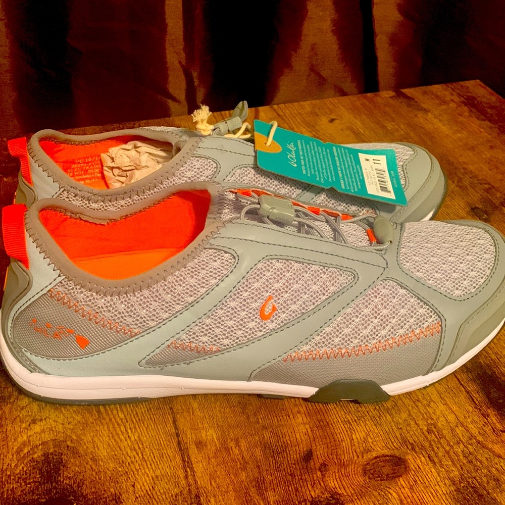 Olukai women's 'eleu trainer shoes pale grey